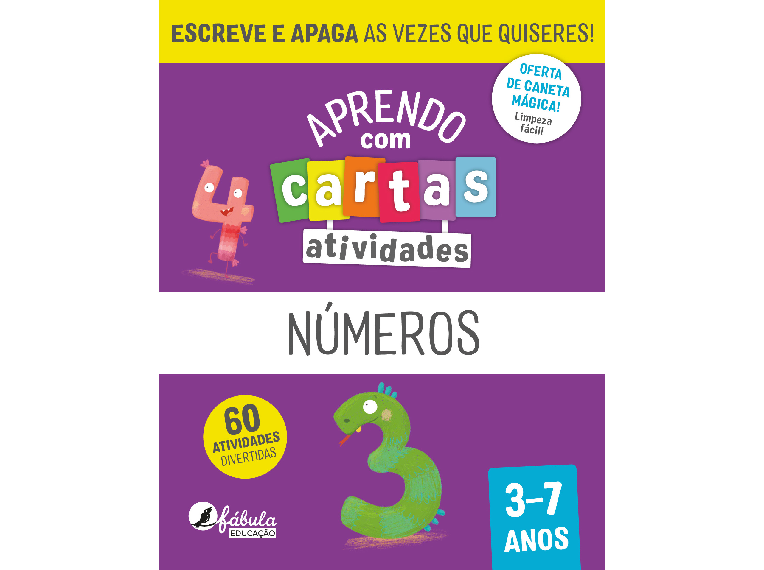 LIVRO APRENDO COM CARTAS: ATIVIDADES - NÚMEROS 3-7 ANOS
