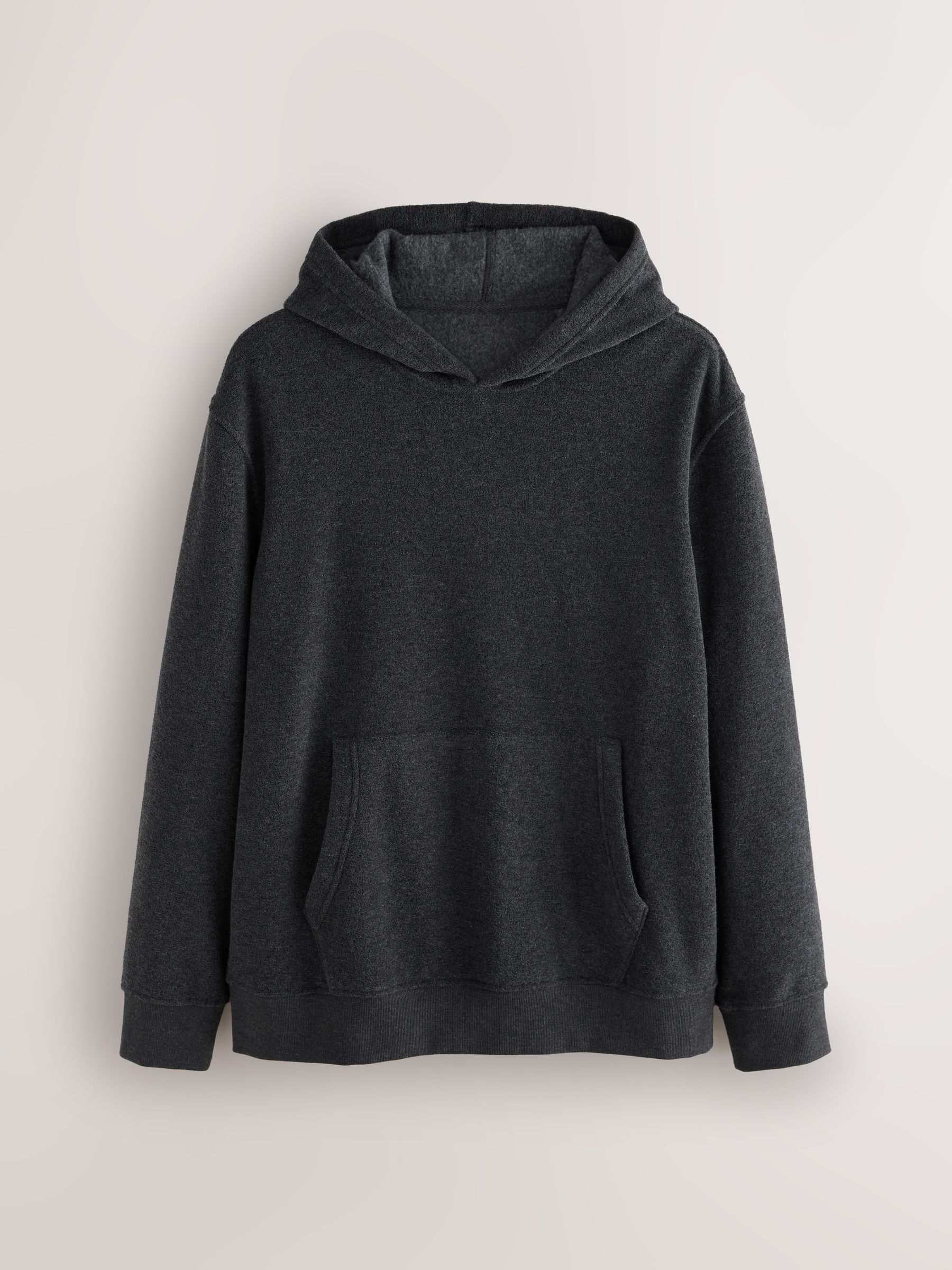 Antraciet - Hooded Towelling Pyjamas Set