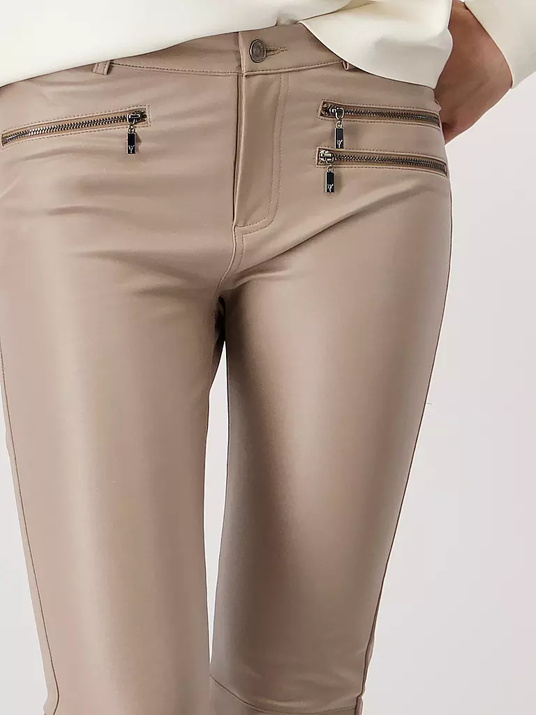 MONARI Hose in Lederoptik  camel