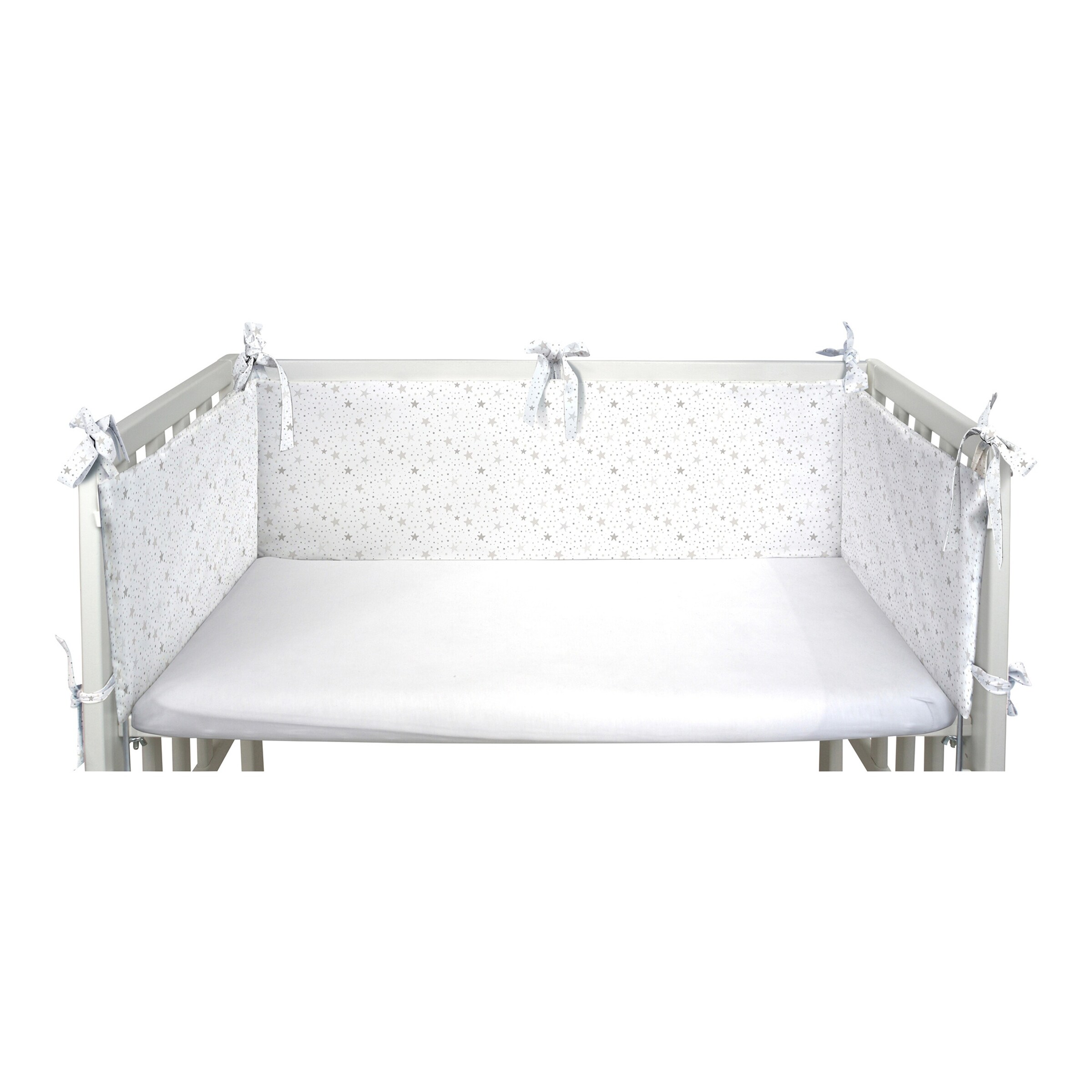 BORNINO HOME Nestchen für Beistellbett 26x170 cm taupe / kleiner Regenbogen