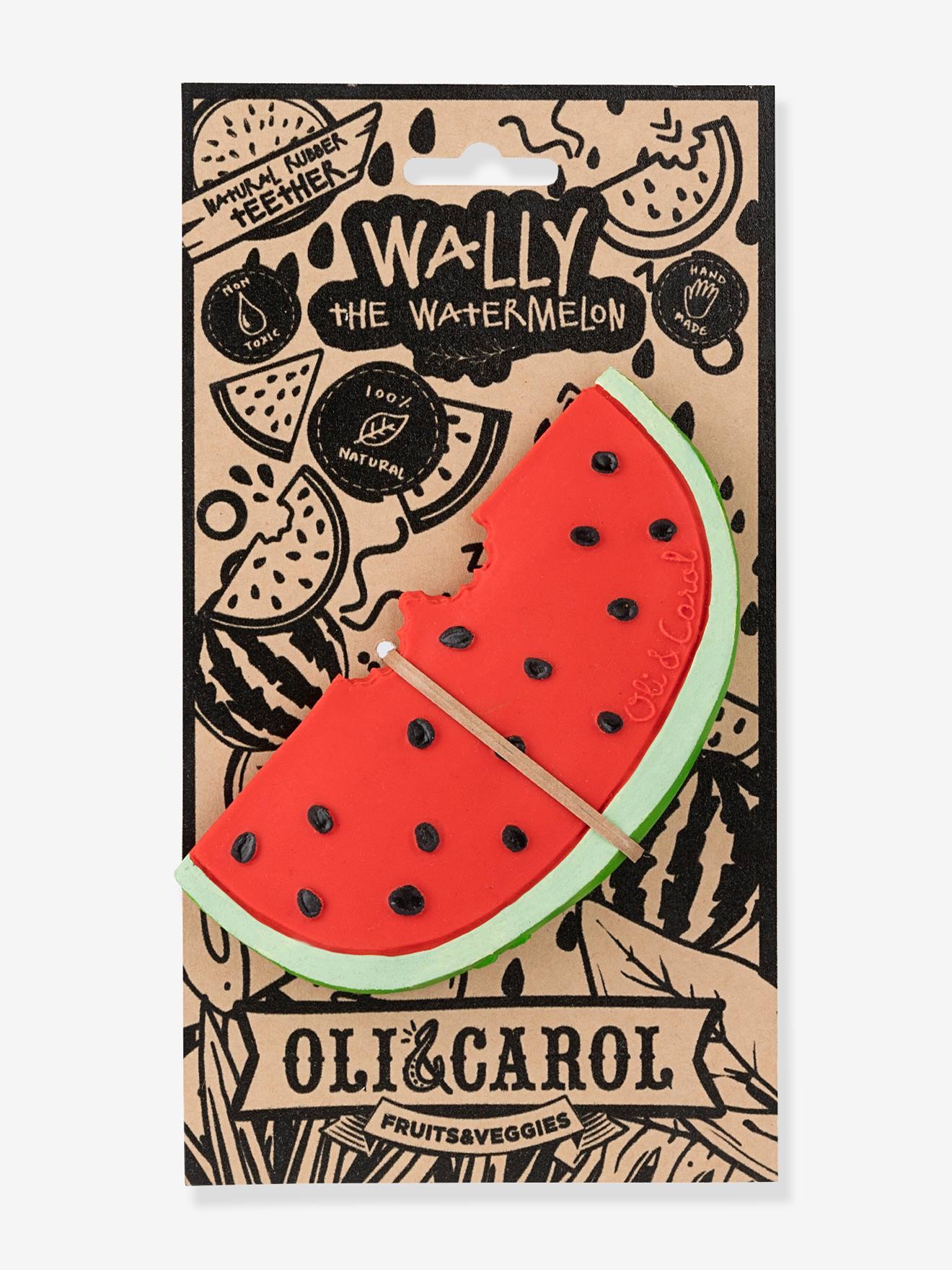 Wally, o brinquedo de dentição em forma de melancia