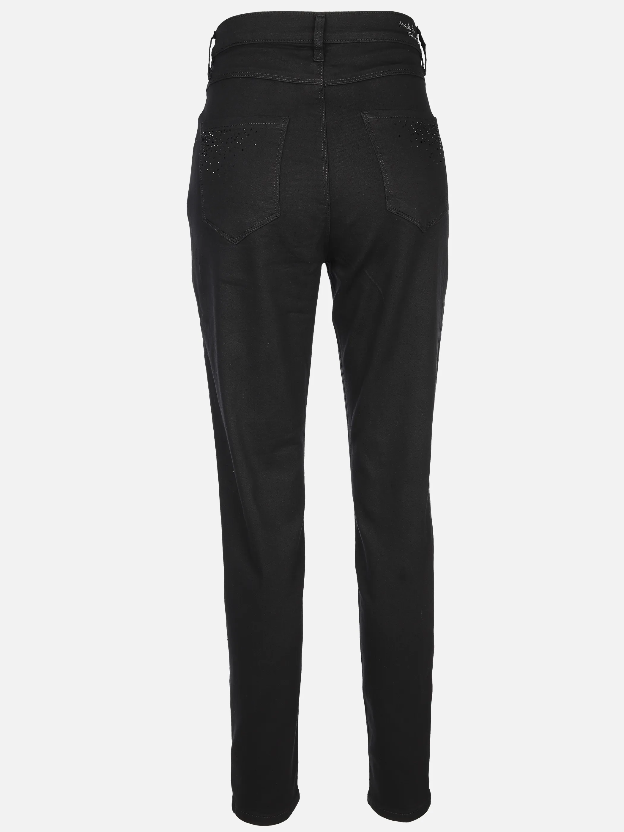 Damen Jeanshose im Tapered Fit mit Strasssteinchen