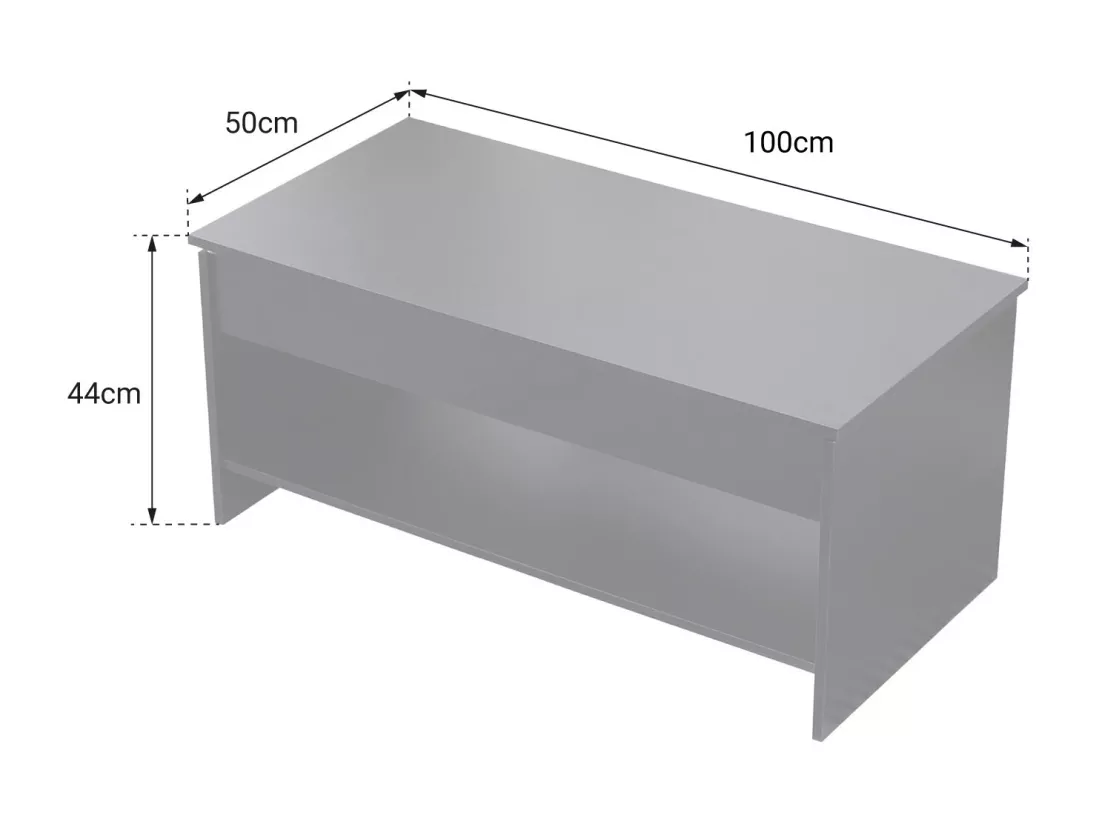 Table basse avec plateau relevable noire HEDDA - HAPPY GARDEN