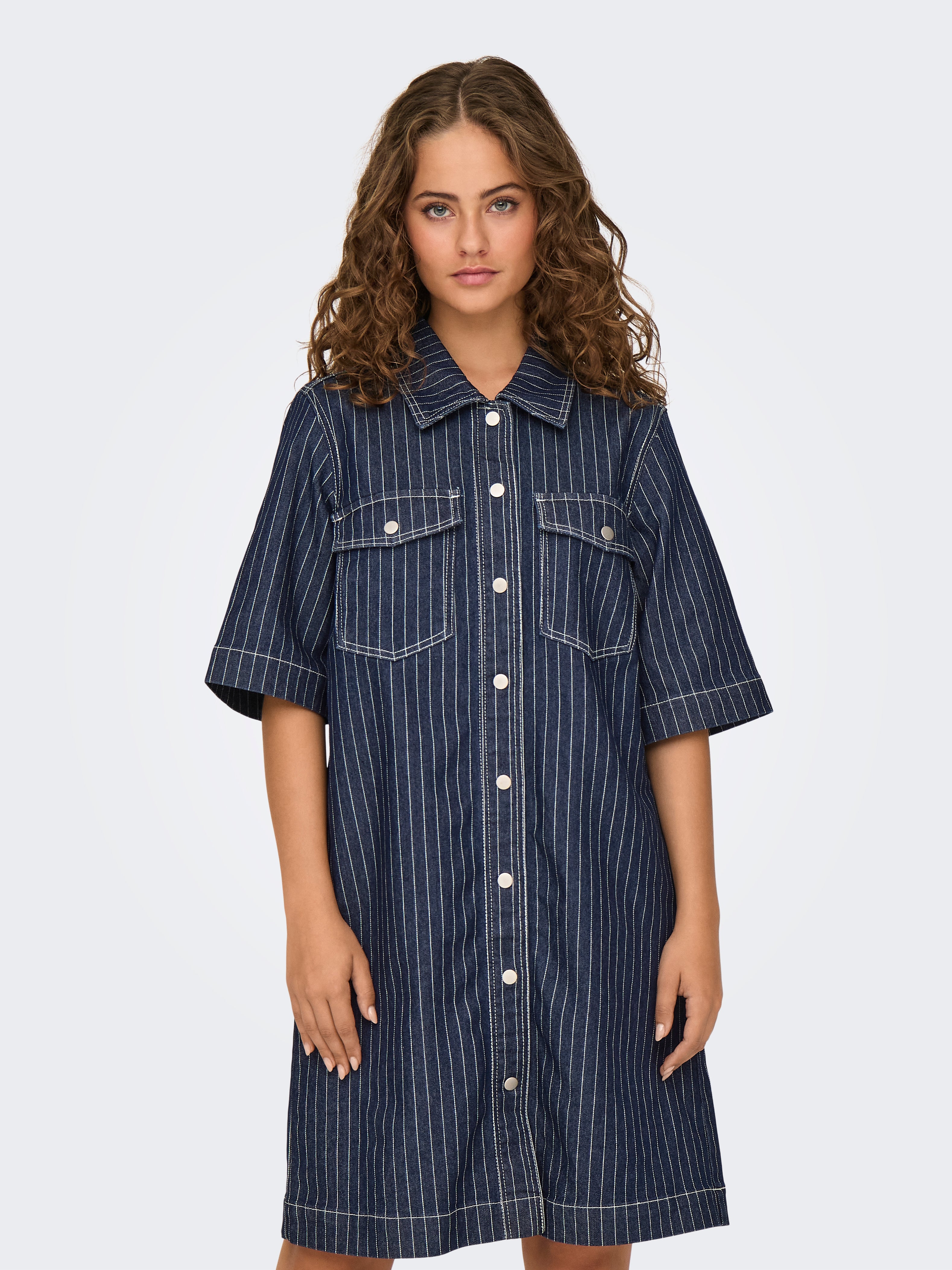 ONLBELLE Kurzes Kleid Dark Blue Denim