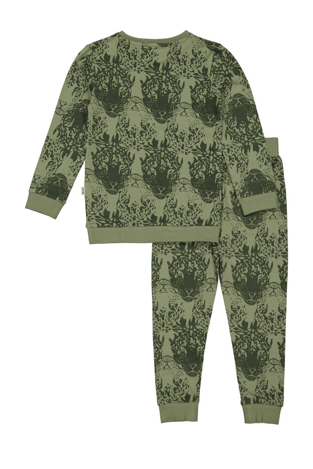 Quapi pyjama PUCK met dierenprint olijfgroen/donkergroen