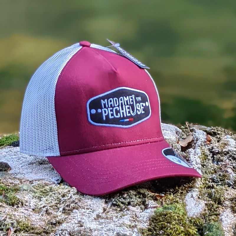 Casquette Monsieur Pêcheur Filet Madame Pêcheuse - Burgundy Stone