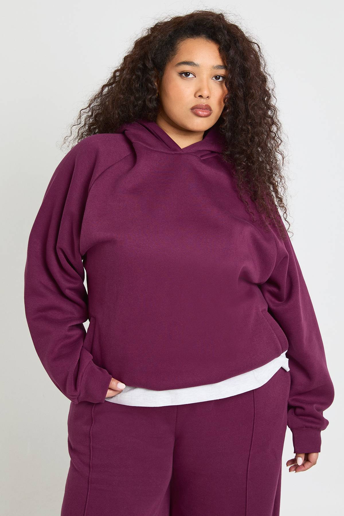 boohoo Sweat À Casynthétiqueche Oversize Basique Plus Avec Coutures Raglan