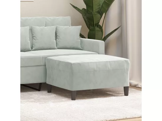 Repose-pied Gris clair 70x55x41 cm Velours