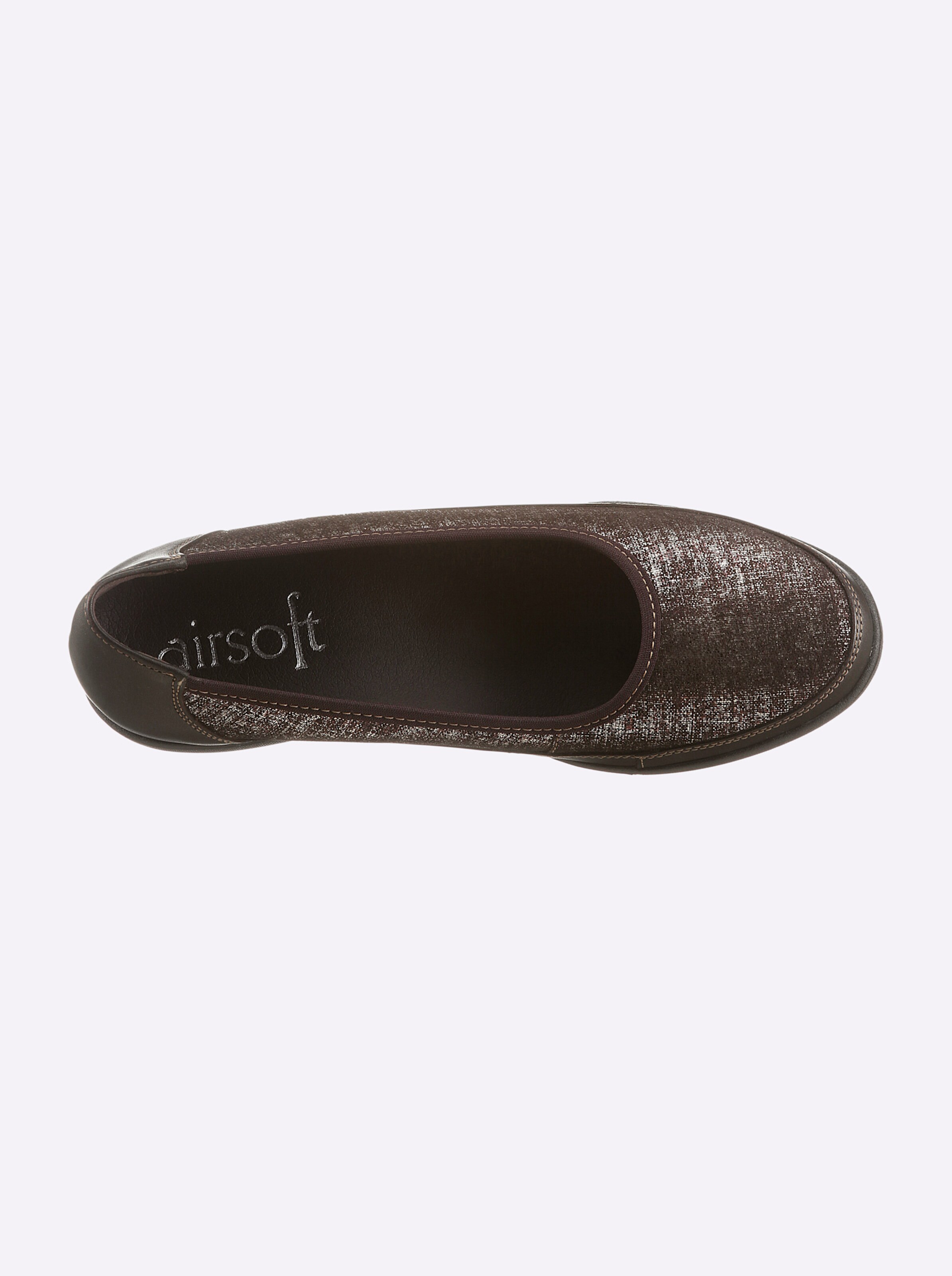 airsoft comfort+ Ballerina in bronzefarben-metallic