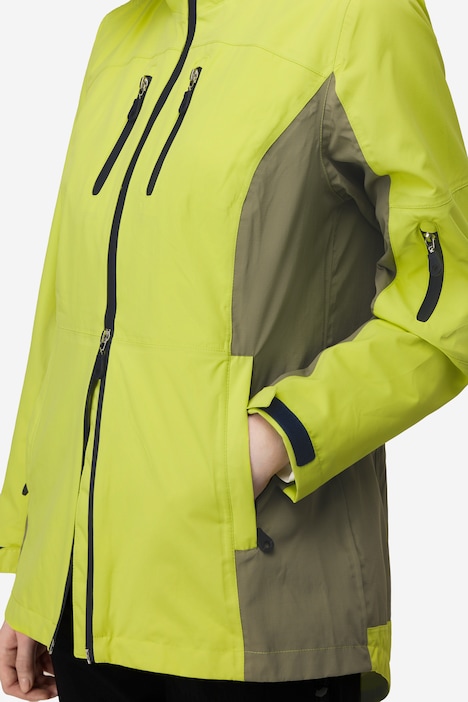 Funktions-Jacke, Kapuze, wasserabweisende Zipper