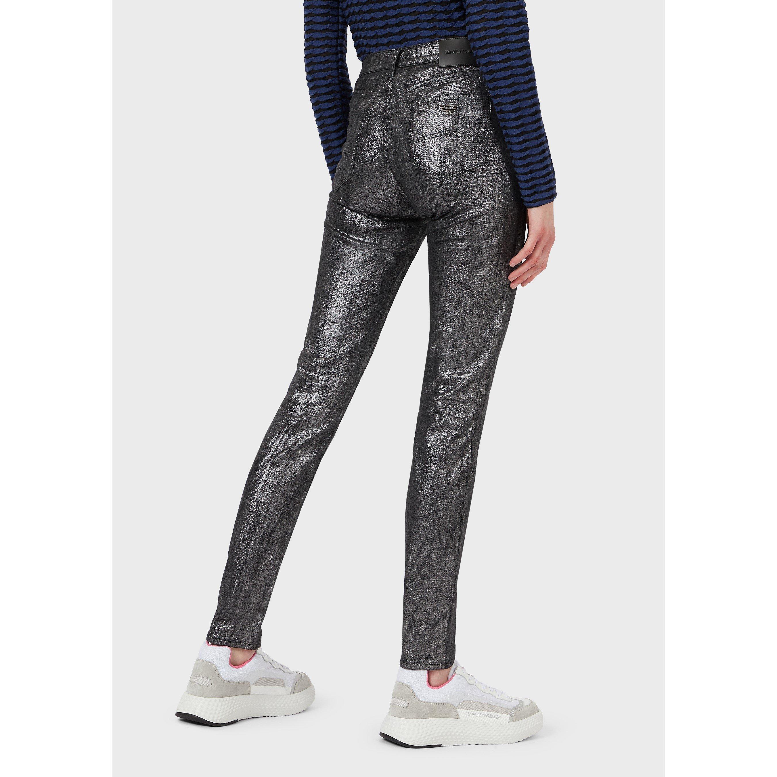 Emporio Armani Coated Denim Jeans