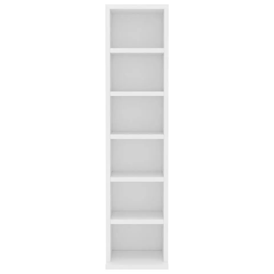 vidaXL - Cd-kast - Wit - Bewerkt hout
