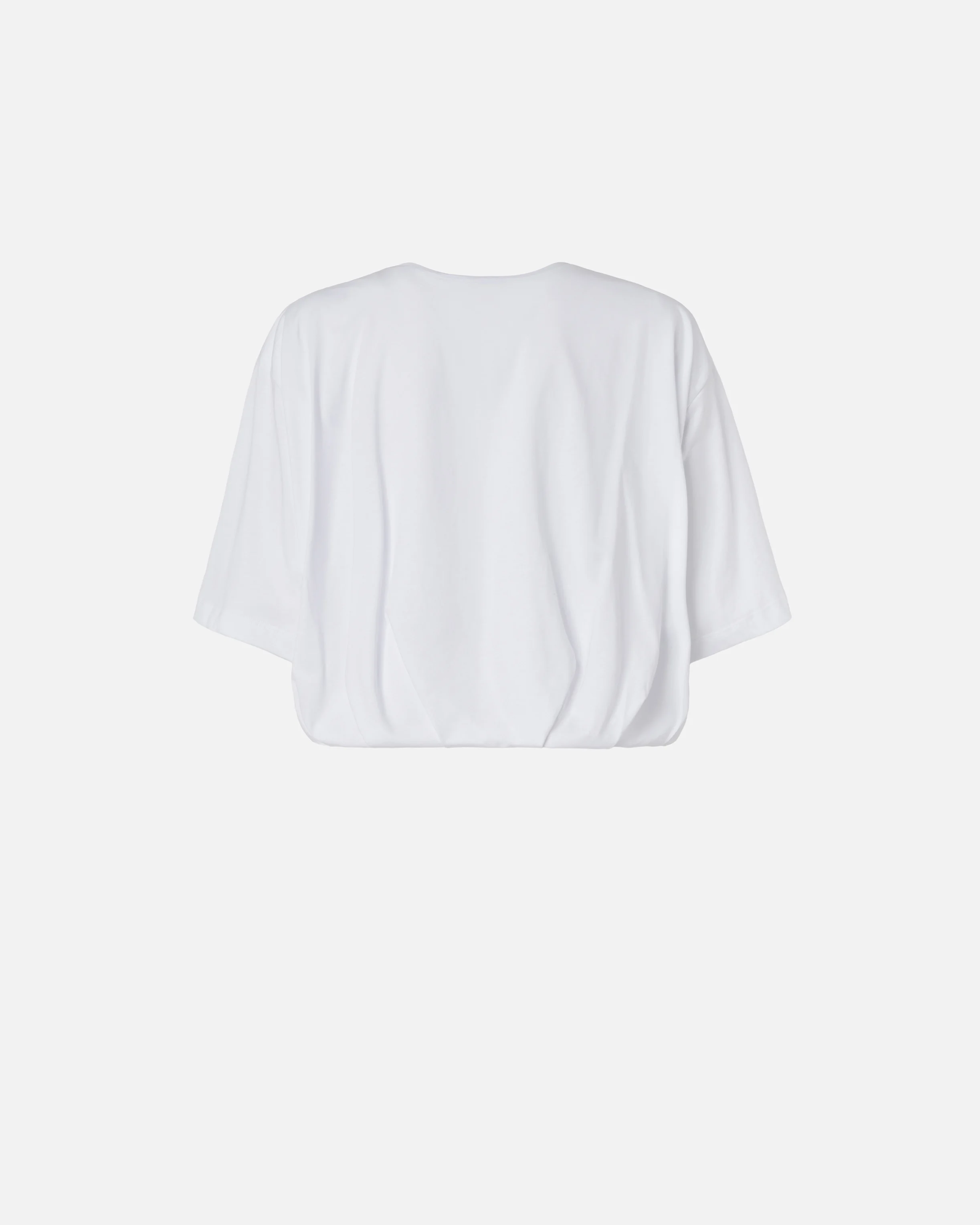 T-shirt court en jersey à logo brodé | Blanc