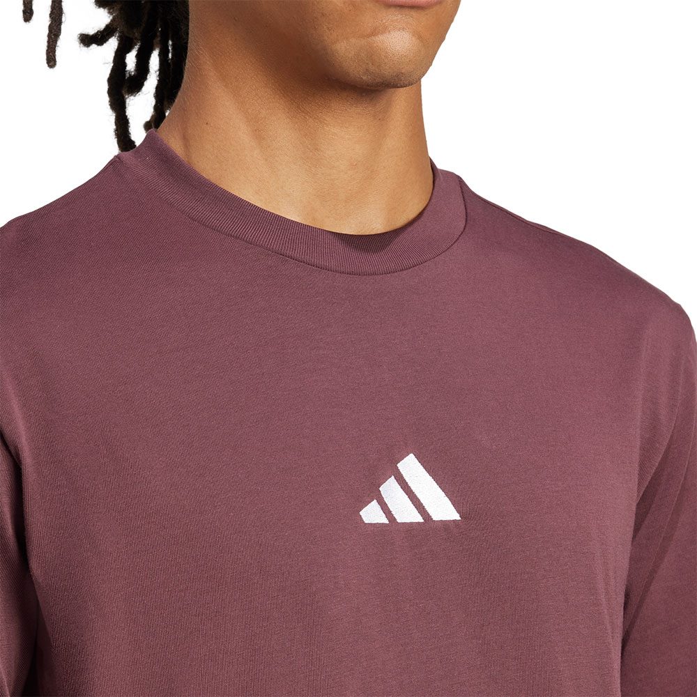 adidas Essentials Small Logo Single Jersey T-Shirt Herren aurora ruby