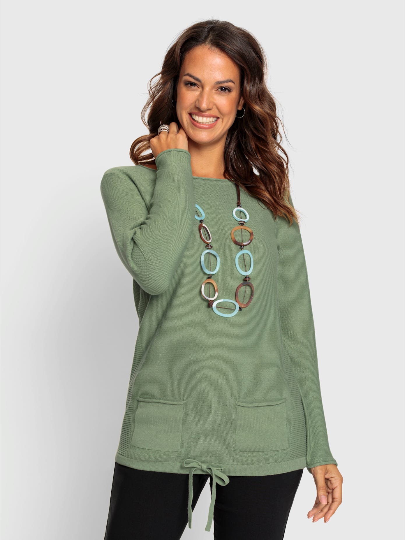 Pull maille perlée attrayante