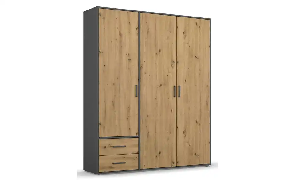 Drehtürenschrank Absetzung: Grau 140 cm 3 Stück