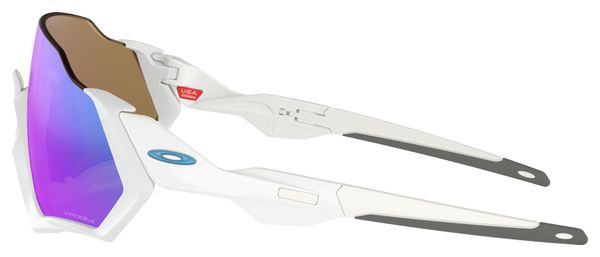 Paire de Lunettes OAKLEY Flight Jacket Blanc/Prizm Sapphire Ref : OO9401-0237
