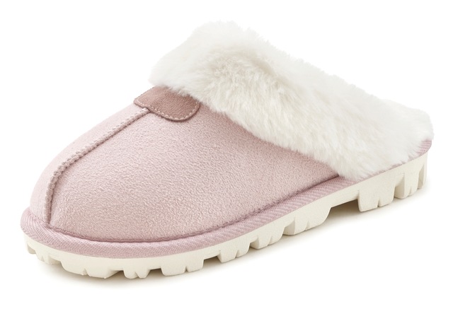 Vivance Hausschuh »Plüsch Hausschuhe, Pantolette, Pantoffeln, Clogs, Schlappen,«  mit Warmfutter VEGAN
