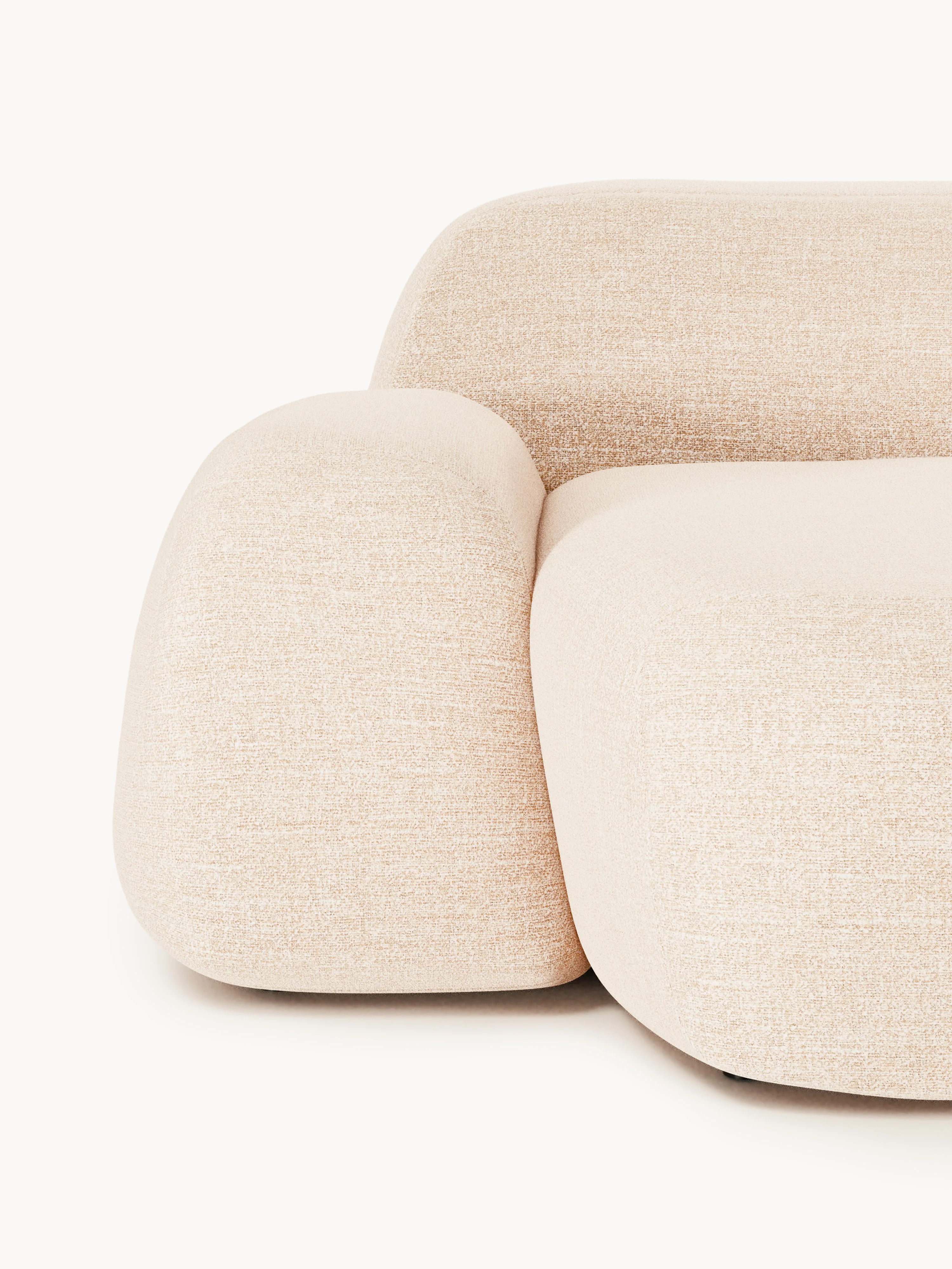 XL bouclé loungefauteuil Wolke