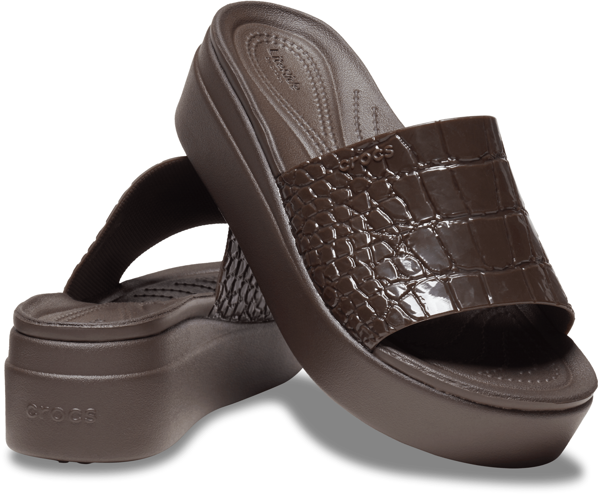 Brooklyn Croco Shine Slide
