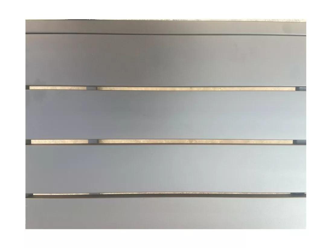 Salon de jardin design aluminium 5 Places Gris - HONFLEUR