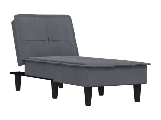 Prolenta Premium - Chaise longue gris foncé velours