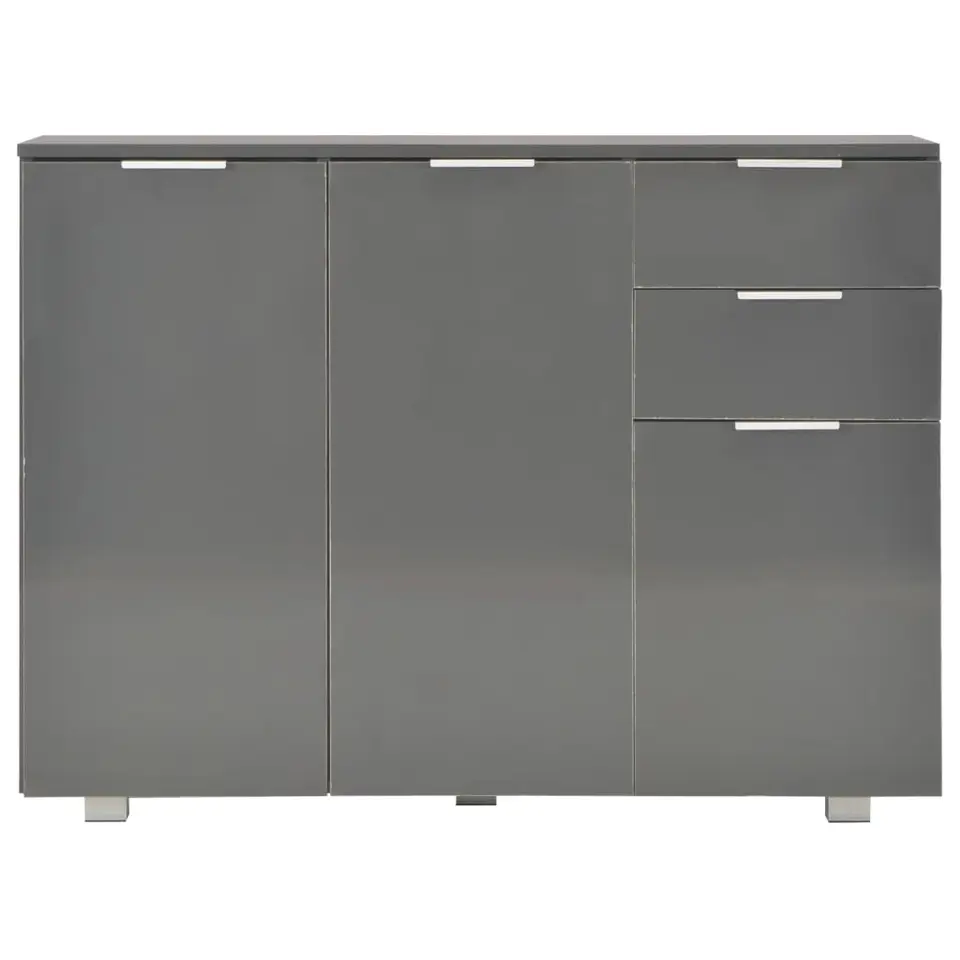 vidaXL - Dressoir - Grijs - Bewerkt hout
