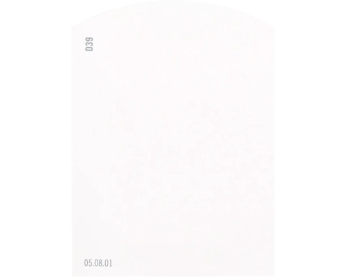 Kleurstaalkaart, kleurenkaart D39 Off-White, rode kleurenwereld, 9,5 x 7 cm