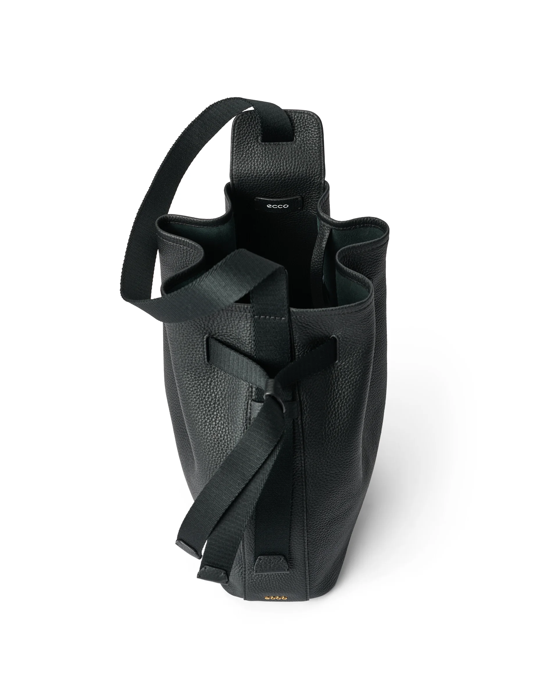 ECCO Sail Bag Hobo-Tasche aus Leder Schwarz 35X33X13 cm