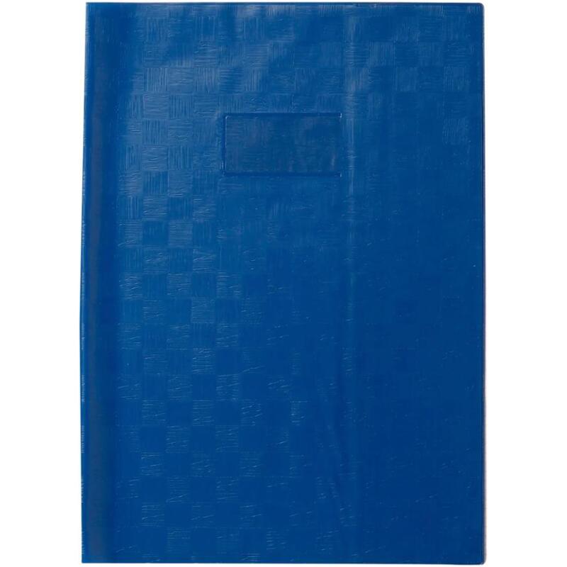 Protège-cahiers grain madras avec rabats marque-pages PVC 22/100ème A4