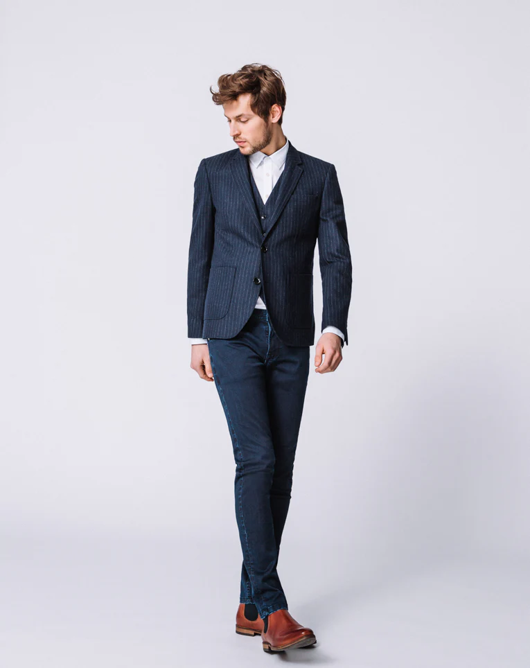 Veste bleu rayée 