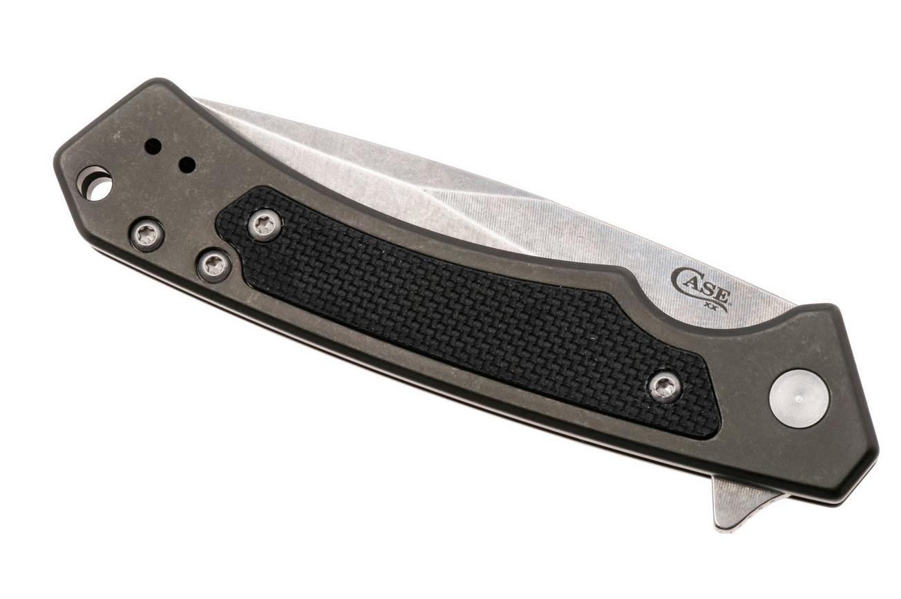 Case Marilla OD Green Anodized Aluminum, Black G10 Inlay, 25879, S35VN partly serrated zakmes