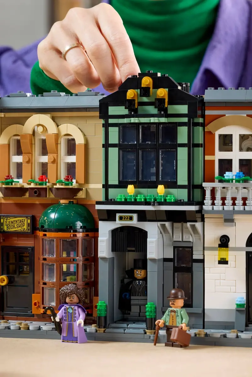 (1359-tlg. Set) Icons Klemmbausteine Home Deko Modell Bausatz für Erwachsene (10351) Lizenziert - Sherlock Holmes Bücherstütze