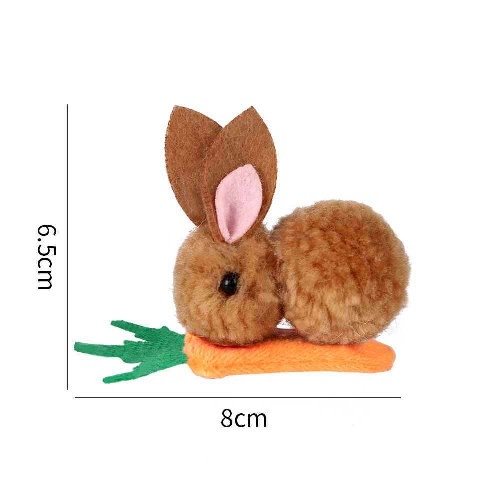 Plüsch Hase Oster Deko Bastel Figur Geschenktopper - Braun