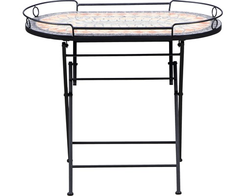 Siena Garden Prato balkontafel, steenmozaïeklook, 41x67,5x60 cm, grijs