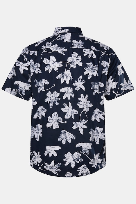 Men+ Hemd, Halbarm, Kentkragen, floraler Print, bis 8 XL