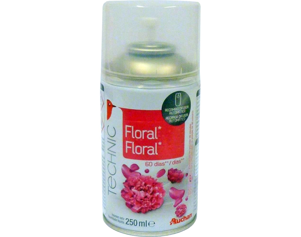 DIFUSOR AUCHAN AUTOMÁTICO RECARGA FLORAL 250ML