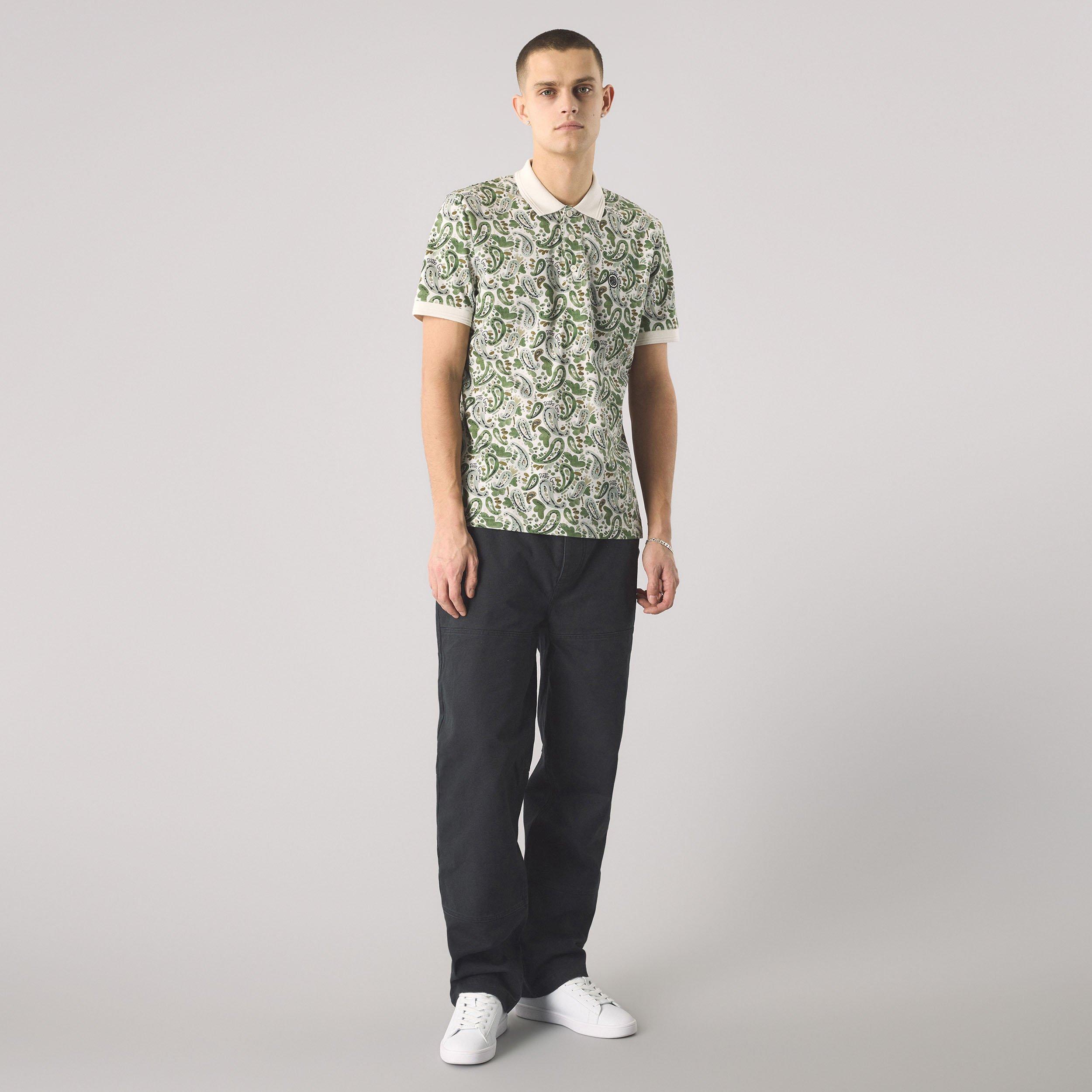 Pretty Green Aquarelle Paisley Polo Shirt