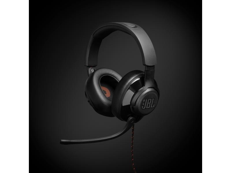 JBL Headset Quantum 200 Schwarz Kabelgebundenes Over-Ear-Gaming-Headset mit klappbarem Mikro