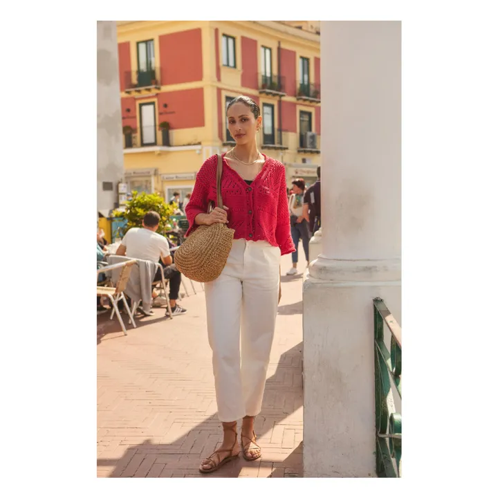Alma Deia Jean Paper Bag en Coton Bio | Blanc cassé