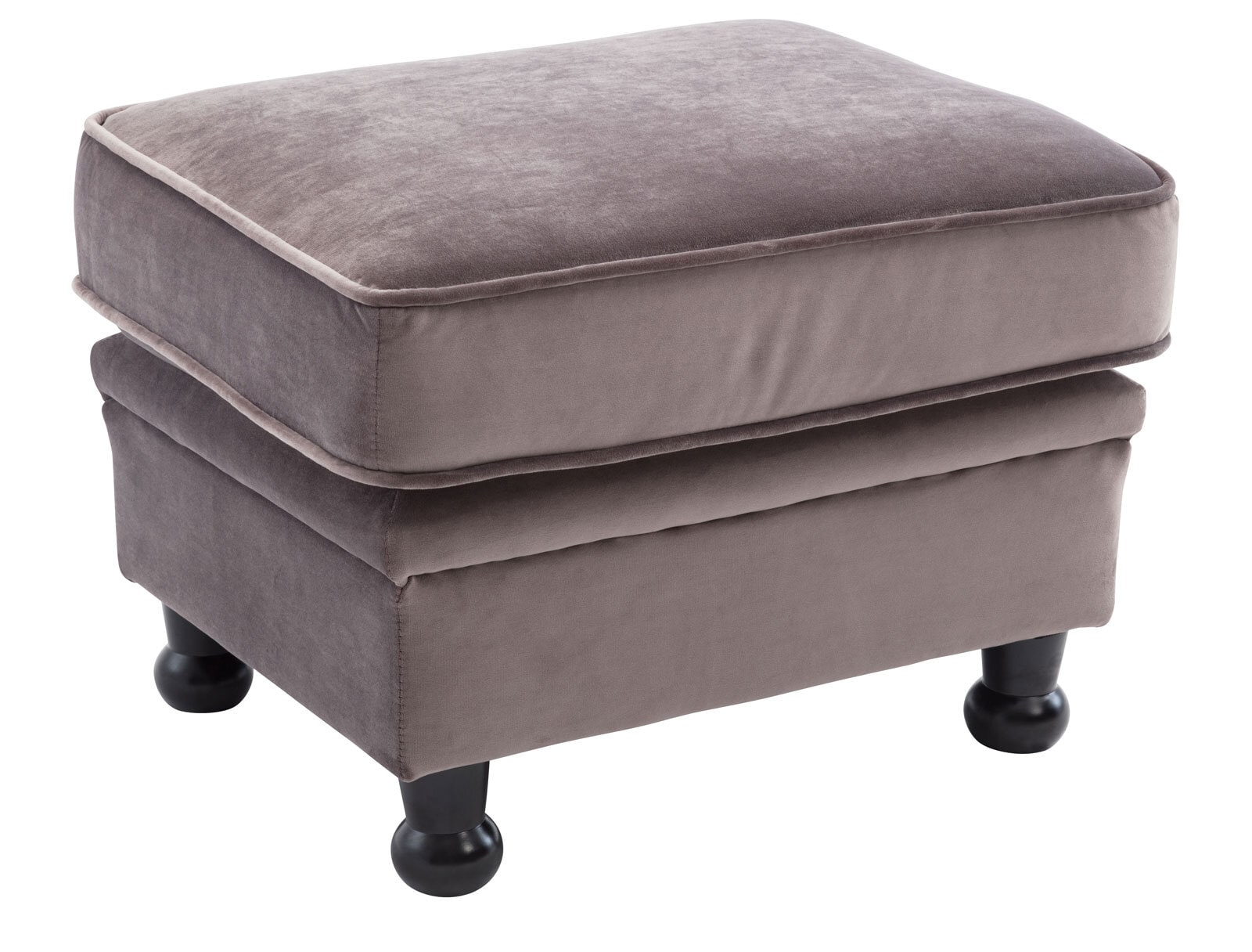 Hocker LONDON Samt grau