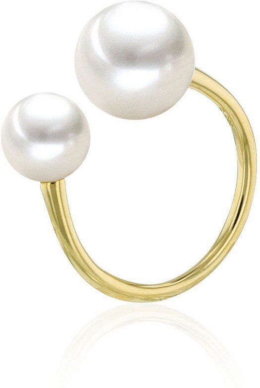 Luna-Pearls - 008.0580-53 - Ring - 750/-Wit goud met Tahiti gekweekte parel - Maat 53