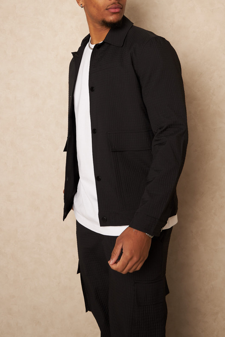 Ensemble 2 pièces veste + jogging noir quadrillé
