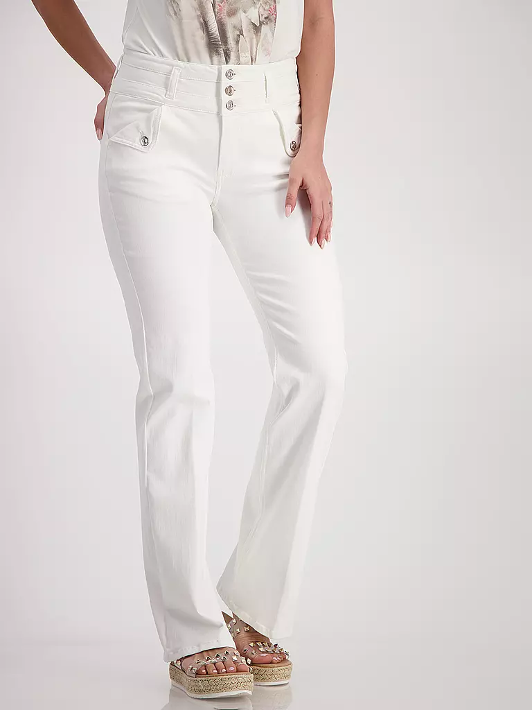 MONARI Jeans Flared Fit creme
