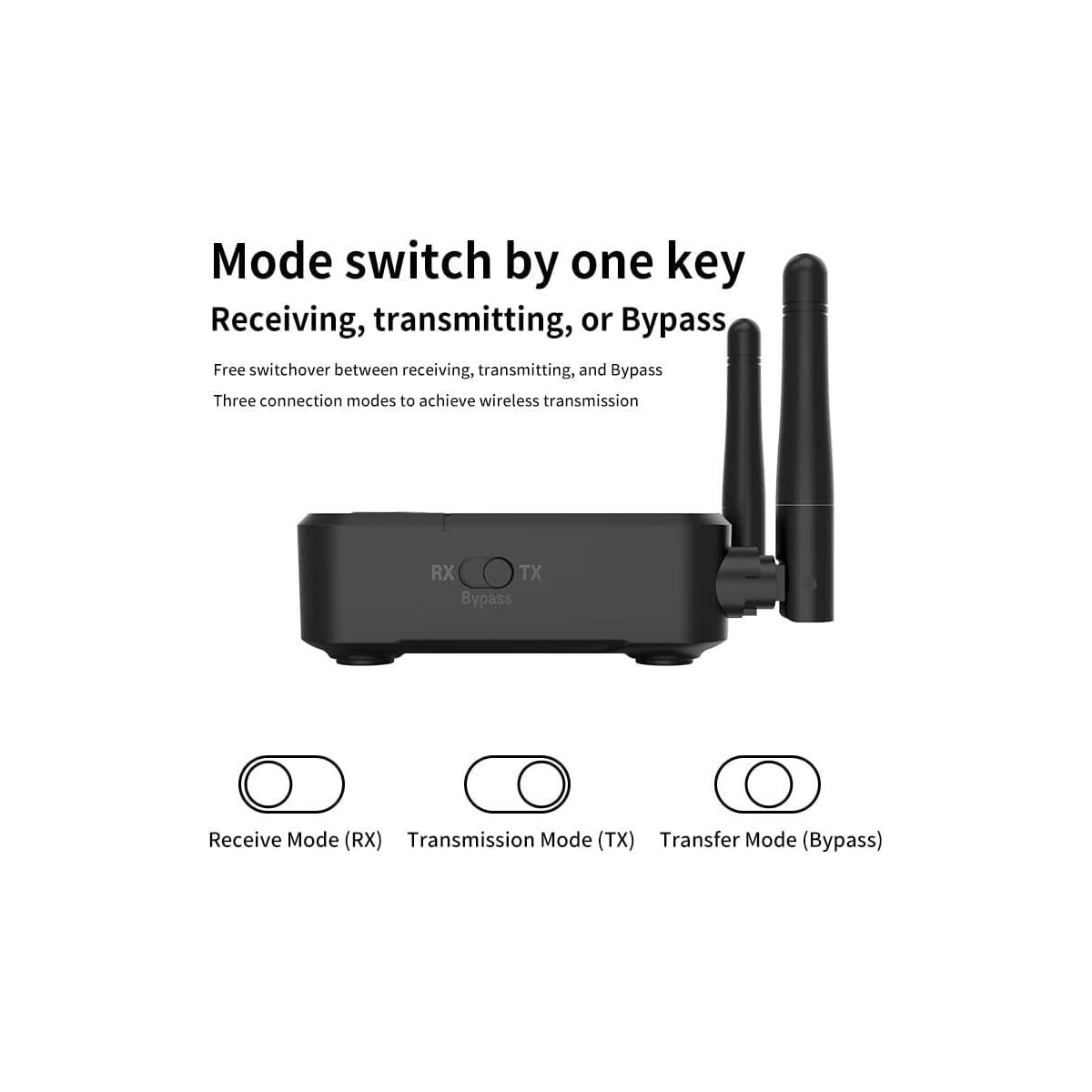NÖRDIC Bluetooth 5.2 trådløs sender dual link mottaker DAC Qualcomm aptXLL aptX HD 3,5 mm AUX RCA optisk