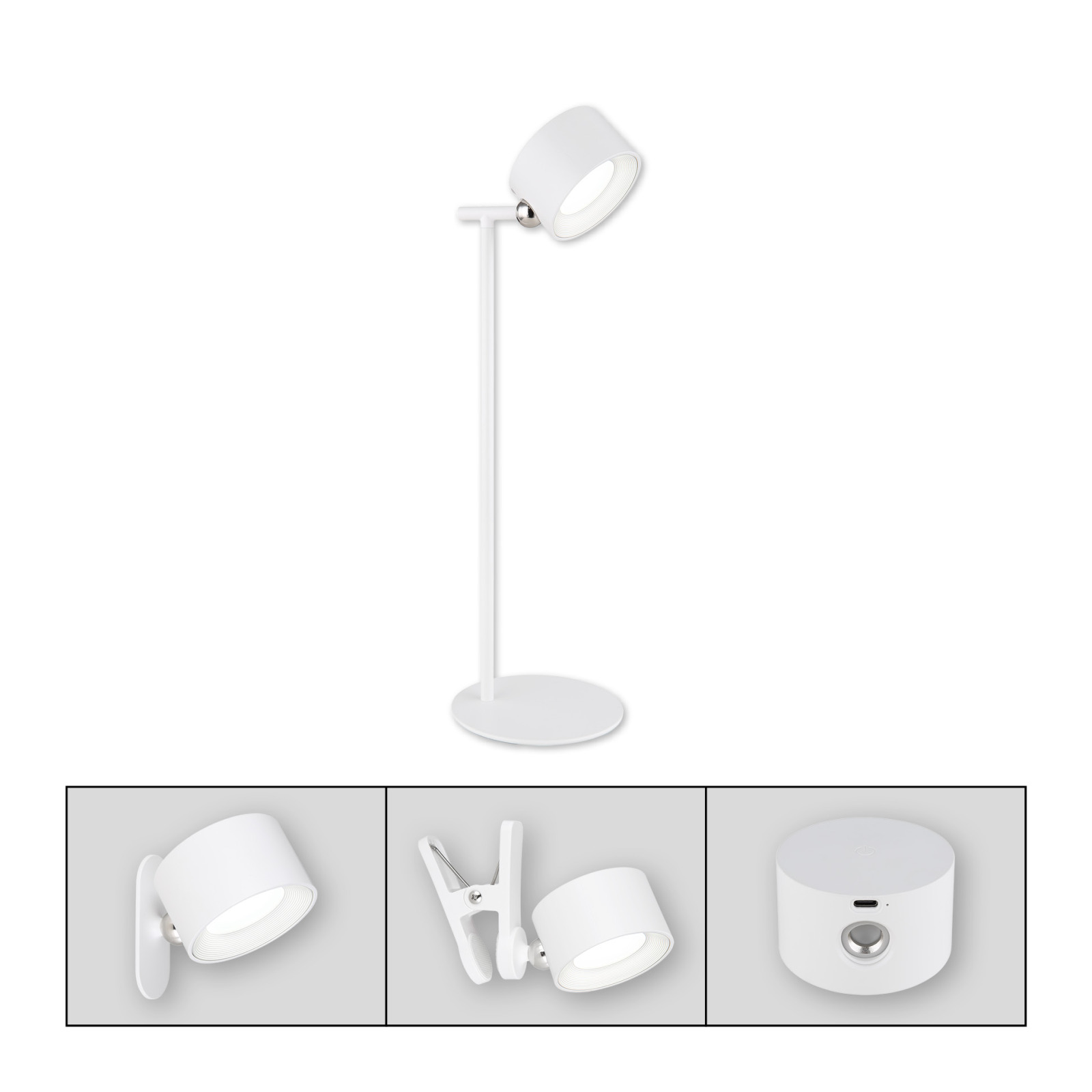 LED-Tischleuchte- weiß matt - Touch-Funktion