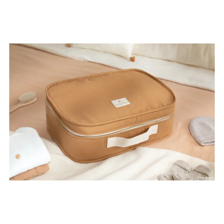 Nobodinoz Valise Victoria en coton bio | Caramel