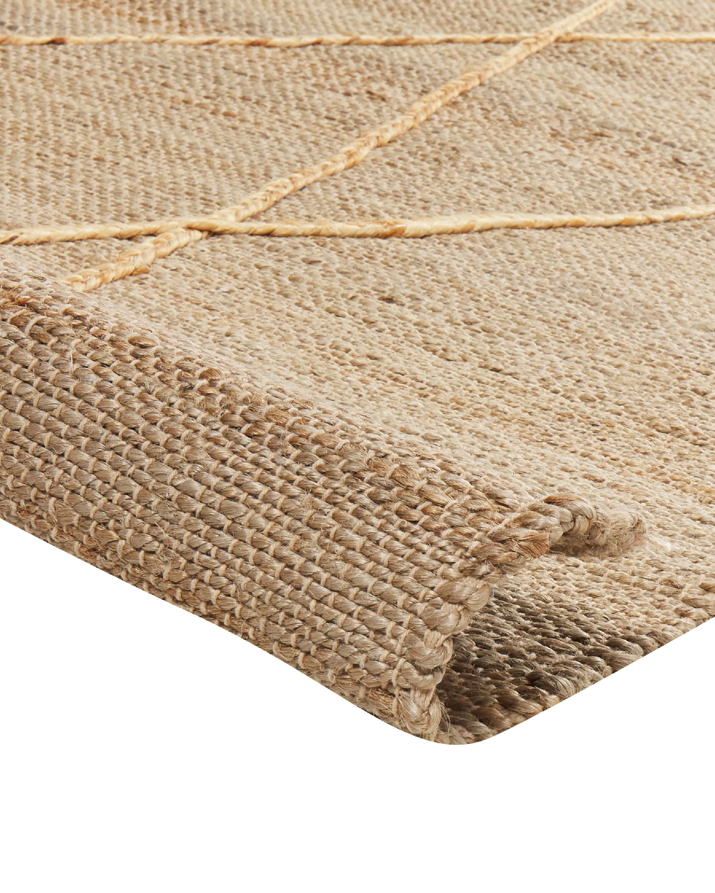 Vloerkleed YUVACIK Beige 160 x 230 cm Jute