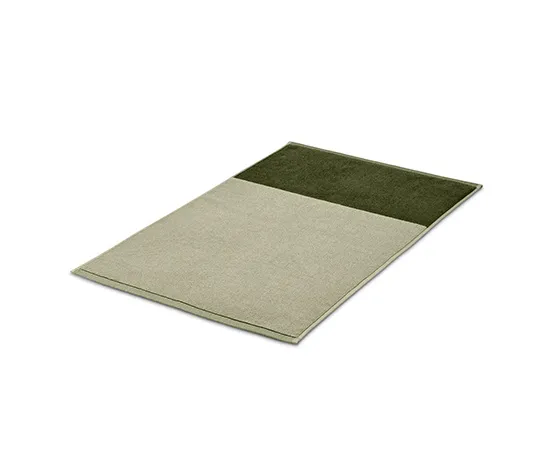 Hochwertiger Jacquard-Duschvorleger, sandgrün-moosgrün