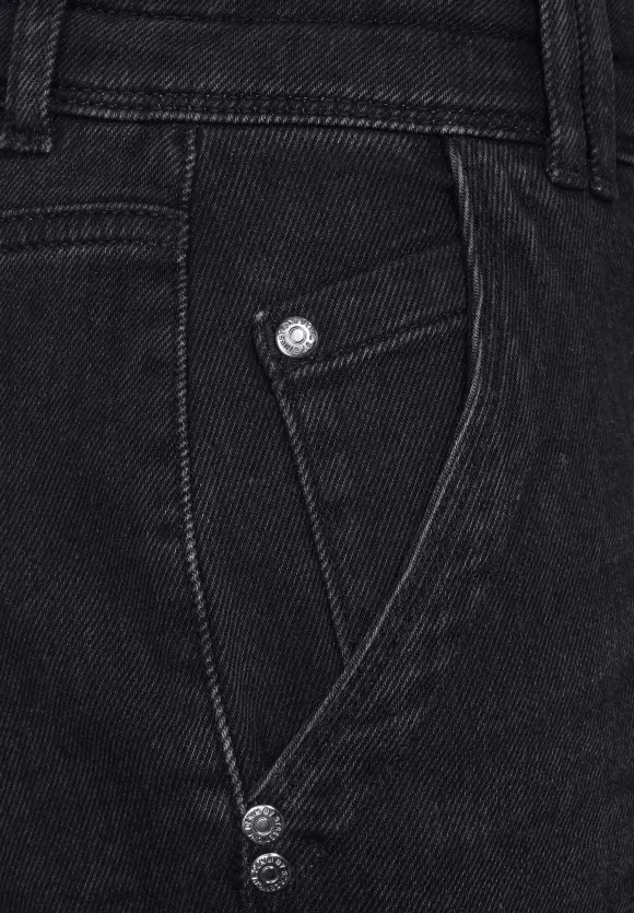 Loose Fit Thermo Jeans - dark grey washed